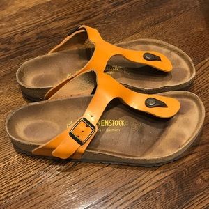 Birkenstock Gizeh Women’s 39 sandals orange!